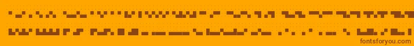 Weitere Informationen zur Dots6.0-Schriftart Dots6.0-Schriftart – Braune Schriften auf orangefarbenem Hintergrund