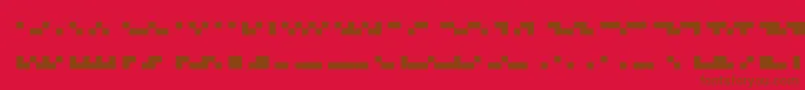 Dots6.0-fontti – ruskeat fontit punaisella taustalla