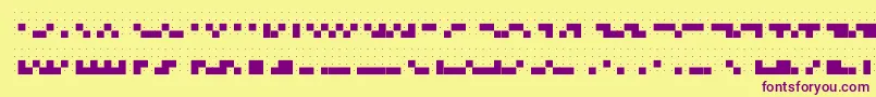 Weitere Informationen zur Dots6.0-Schriftart Dots6.0-Schriftart – Violette Schriften auf gelbem Hintergrund