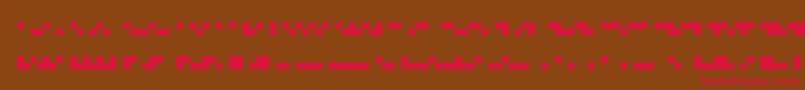 fuente Dots6.0 – Fuentes Rojas Sobre Fondo Marrón