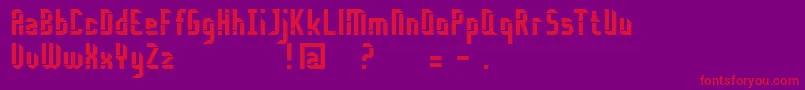 フォントDisembody – 紫の背景に赤い文字