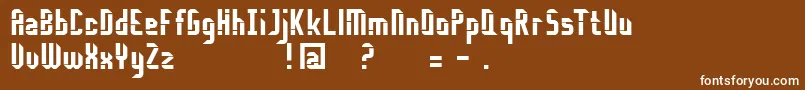 フォントDisembody – 茶色の背景に白い文字