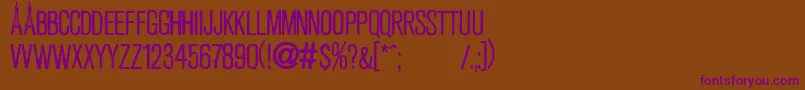 PrayForParis Font – Purple Fonts on Brown Background