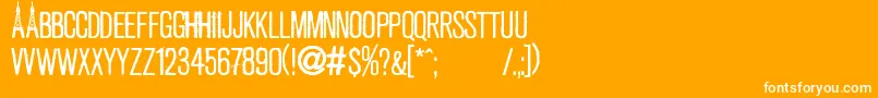 Шрифт PrayForParis – белые шрифты на оранжевом фоне
