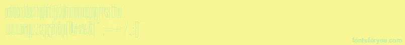 Czcionka Daddylonglegsnf – zielone czcionki na żółtym tle