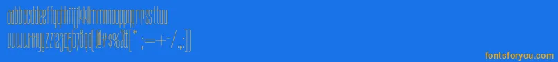 Fonte Daddylonglegsnf – fontes laranjas em um fundo azul