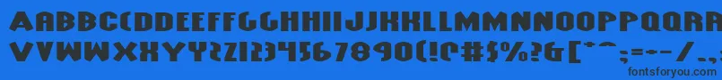 GrendelsMotherExtraExp Font – Black Fonts on Blue Background