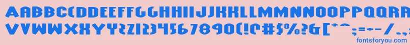 GrendelsMotherExtraExp Font – Blue Fonts on Pink Background