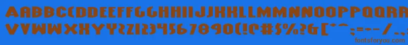 Czcionka GrendelsMotherExtraExp – brązowe czcionki na niebieskim tle