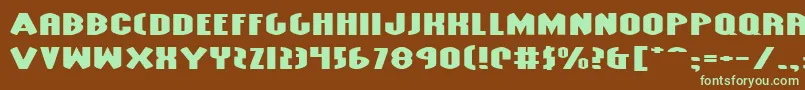 GrendelsMotherExtraExp Font – Green Fonts on Brown Background