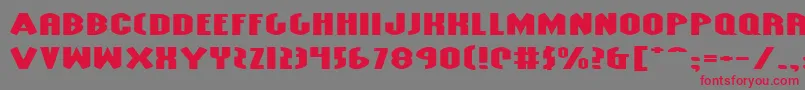 GrendelsMotherExtraExp Font – Red Fonts on Gray Background