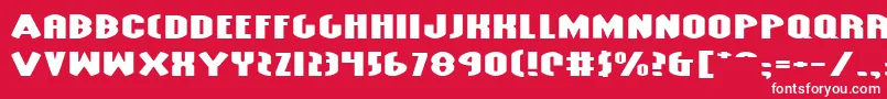 Шрифт GrendelsMotherExtraExp – белые шрифты на красном фоне