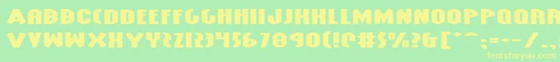 GrendelsMotherExtraExp Font – Yellow Fonts on Green Background