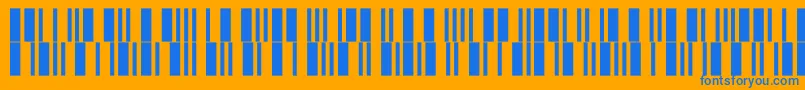 Fonte Intp12dltt – fontes azuis em um fundo laranja
