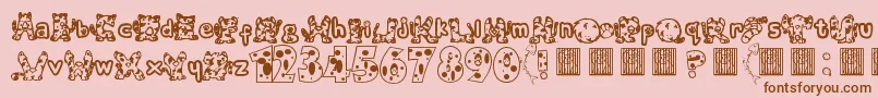 Meow Font – Brown Fonts on Pink Background
