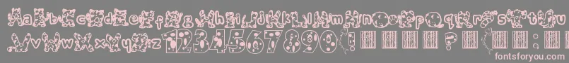 フォントMeow – 灰色の背景にピンクのフォント