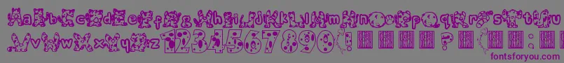 Шрифт Meow – фиолетовые шрифты на сером фоне