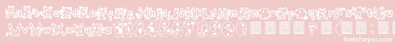 Meow Font – White Fonts on Pink Background