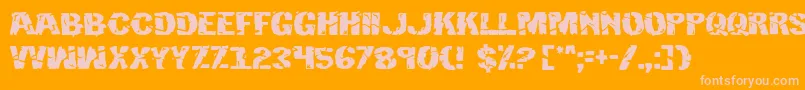 Hulkbusters Font – Pink Fonts on Orange Background