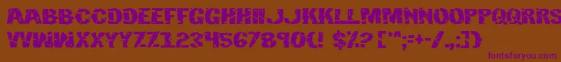 Hulkbusters Font – Purple Fonts on Brown Background