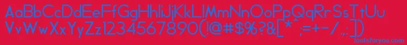 Geddes Font – Blue Fonts on Red Background