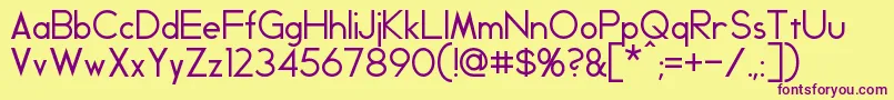 Geddes Font – Purple Fonts on Yellow Background
