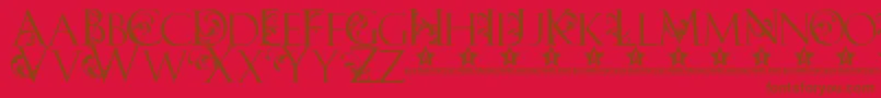 Carib Font – Brown Fonts on Red Background