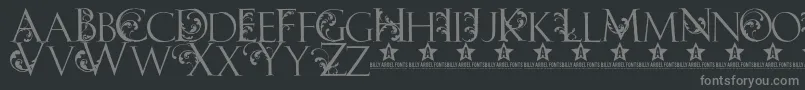 Carib Font – Gray Fonts on Black Background