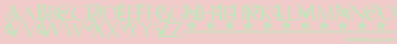 Carib Font – Green Fonts on Pink Background