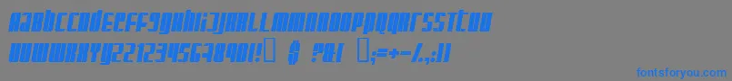 GlaringItalic Font – Blue Fonts on Gray Background