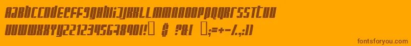 GlaringItalic Font – Brown Fonts on Orange Background