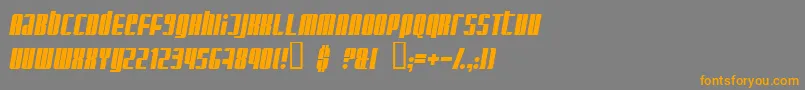 GlaringItalic-fontti – oranssit fontit harmaalla taustalla