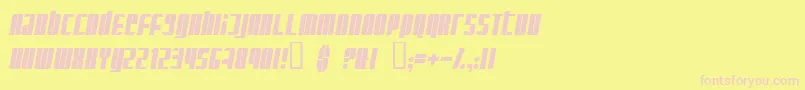 GlaringItalic Font – Pink Fonts on Yellow Background