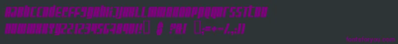 GlaringItalic Font – Purple Fonts on Black Background