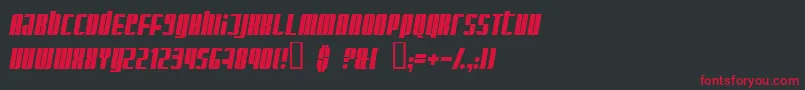 GlaringItalic Font – Red Fonts on Black Background
