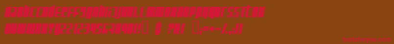 GlaringItalic Font – Red Fonts on Brown Background