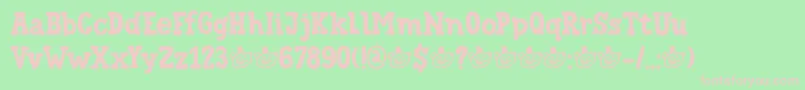 DkTrainedMonkey Font – Pink Fonts on Green Background