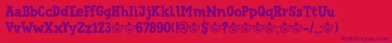 DkTrainedMonkey Font – Purple Fonts on Red Background