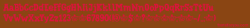 DkTrainedMonkey Font – Red Fonts on Brown Background