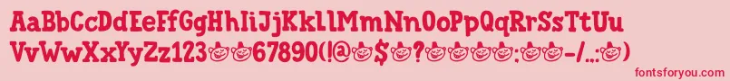 DkTrainedMonkey Font – Red Fonts on Pink Background