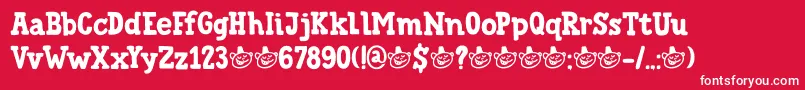 DkTrainedMonkey Font – White Fonts on Red Background