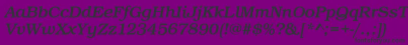 BookItalic-Schriftart – Schwarze Schriften auf violettem Hintergrund