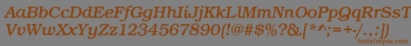 BookItalic Font – Brown Fonts on Gray Background