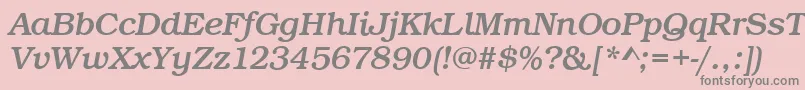 BookItalic Font – Gray Fonts on Pink Background