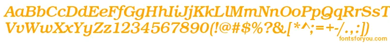 BookItalic Font – Orange Fonts on White Background