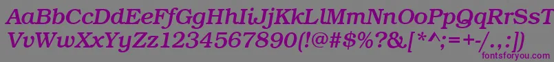 BookItalic Font – Purple Fonts on Gray Background