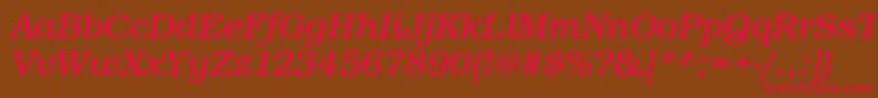 BookItalic Font – Red Fonts on Brown Background