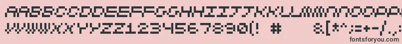Cubicfive11 Font – Black Fonts on Pink Background