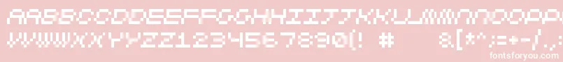 Шрифт Cubicfive11 – белые шрифты на розовом фоне