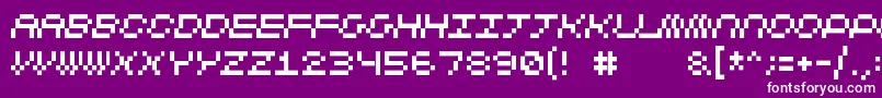 Fonte Cubicfive11 – fontes brancas em um fundo violeta